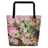 Sakura Cherry Blossoms Beach Tote Bag (16"x20")