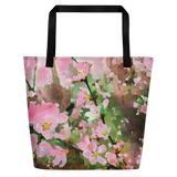 Sakura Cherry Blossoms Beach Tote Bag (16"x20")