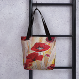 Emi Collection Poppies Tote Bag (15"x15")
