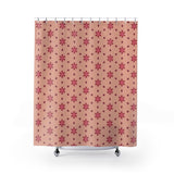 Vintage Pink and Burgundy Shower Curtain (71"x74")
