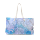 Blue and Lavender Geometric Spiral Weekender Bag (24”x13”)