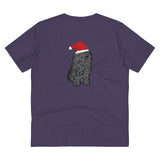 Santa Puli Dog (Design on Back) Organic Creator T-shirt - Unisex (Adult)