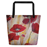 Emi Collection Poppies Beach Tote Bag (16”x20”)