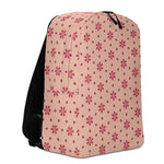 Burgundy and Pink Stars Minimalist Backpack