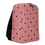 Vintage Pink and Black Stars Minimalist Backpack
