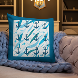 Blue Anchors Premium Pillow (with Pillow Insert)