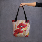 Emi Collection Poppies Tote Bag (15"x15")