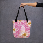 Pink Tulips Tote Bag (15"x15")