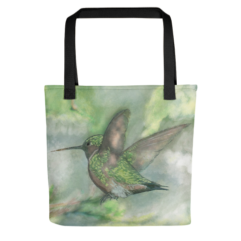 Hummingbird Tote Bag (15"x15")