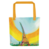 Eiffel Tower Tilt #2 Tote Bag (15"x15")