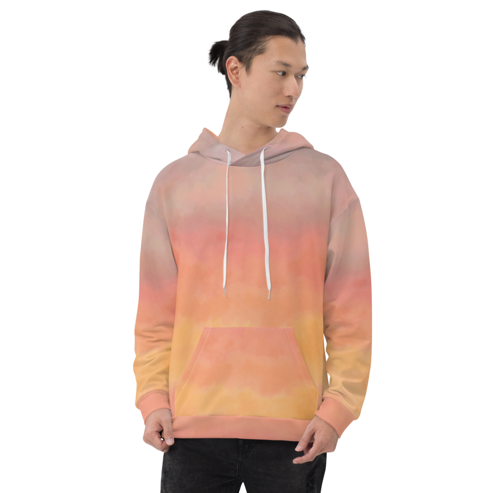 Pink and orange tie dye hoodie best sale