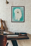 White Hungarian Puli Dog (Gwydion) Giclée Art Poster