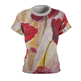 Emi Collection Poppies Women's AOP Cut & Sew Tee (Poppy on Back) (Adult)