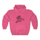 Flying Hungarian Puli Dog Unisex Heavy Blend™ Hooded Sweatshirt (Adult)