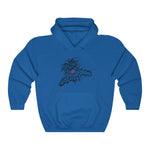 Flying Hungarian Puli Dog Unisex Heavy Blend™ Hooded Sweatshirt (Adult)
