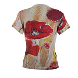 Emi Collection Poppies Women's AOP Cut & Sew Tee (Poppy on Back) (Adult)