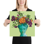 Blue Plant Woman Giclée Art Poster