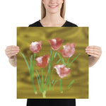 Tulips on Gold Foil Giclée Art Poster