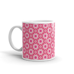 Pink Flowers White Mug (11oz or 15oz)